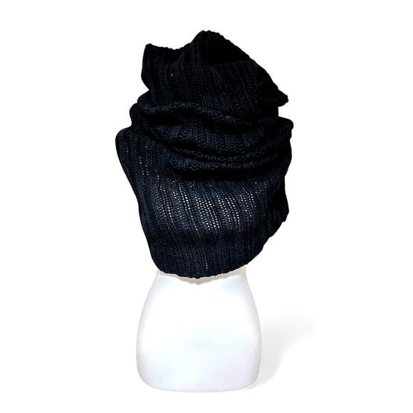 Ann Demeulemeester Sweaters - Ann Demeulemeester Oversized Ribbed Tubular Snood/Hooded Cowl –90s/Early Y2K